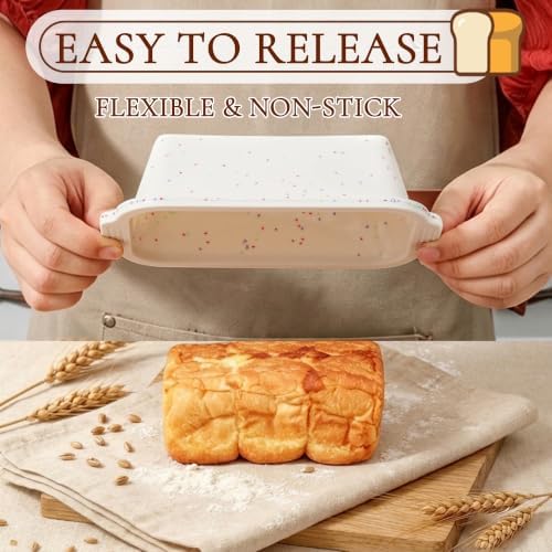 Silicone Bread Loaf Pans - 6 x 3.5" Metal Reinforced Frame Baking Mold