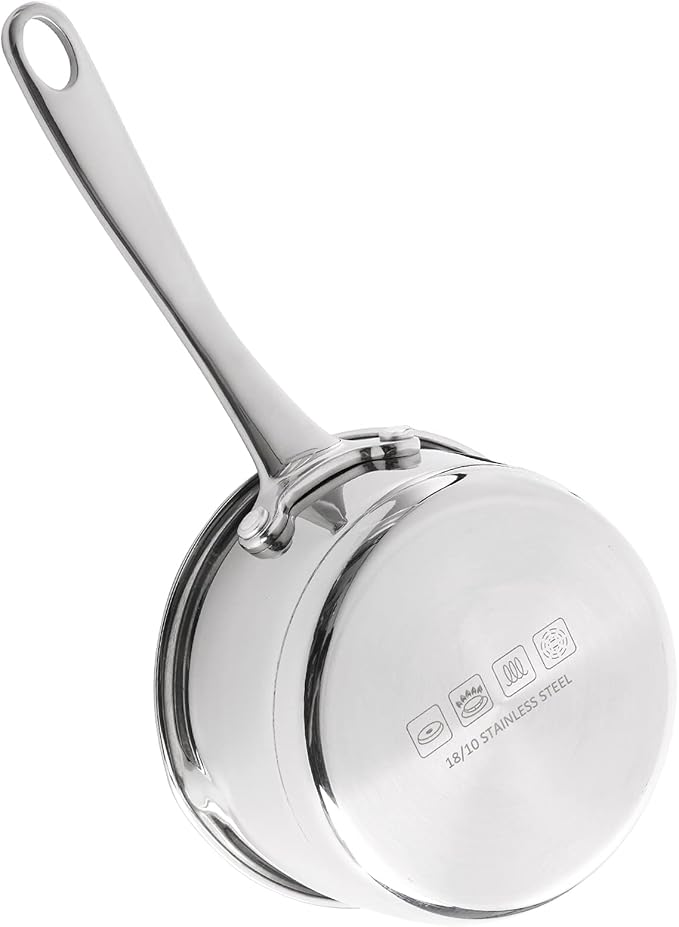 DEAYOU 18/10 Stainless Steel Butter Warmer Measuring Pan, 0.5-Quart Milk Warmer - Image 4