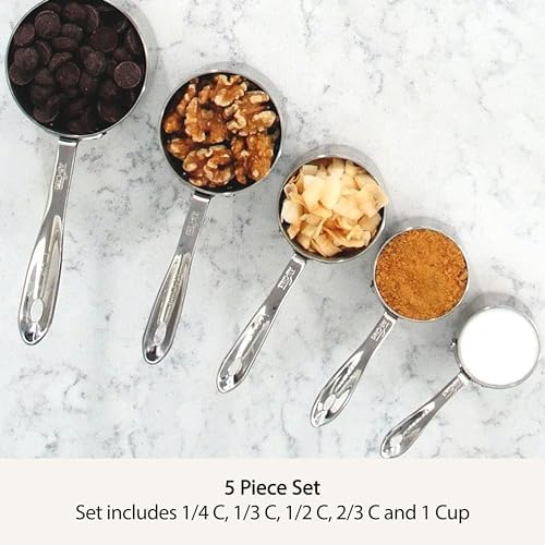 All-Clad Stainless Steel 5-Piece Measuring Cup Set, Kitchen Tools, 5 piece