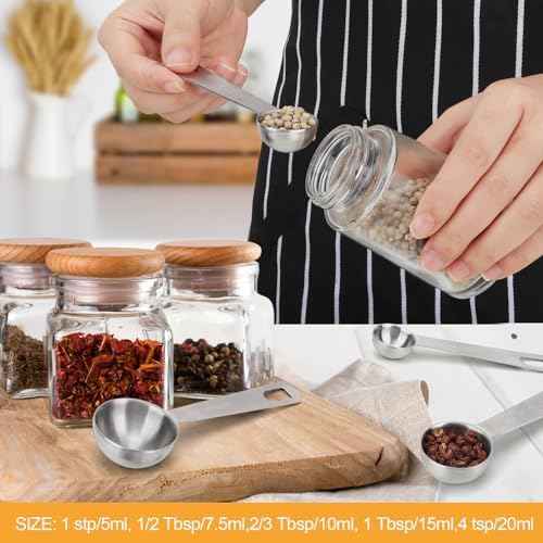 2 PCS 4 Teaspoon(20 mL | 20 cc | 4 Tsp | 1 1/3 Tablespoon) Stainless