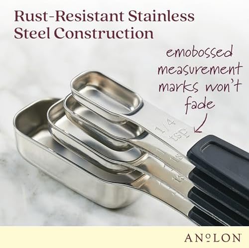 Anolon SureGrip Tools and Gadgets Magnetic Measuring Spoon Set