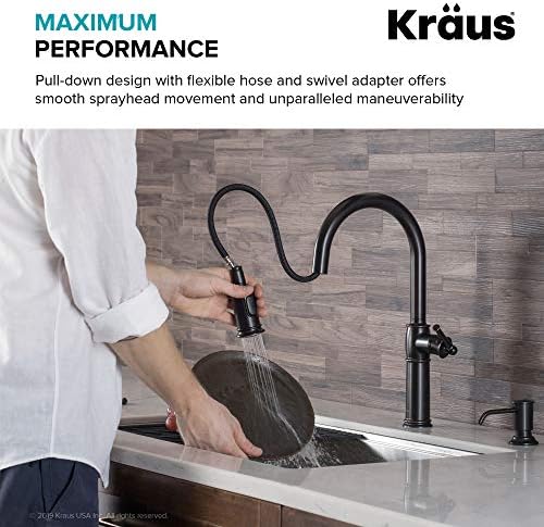 KRAUS KPF-1682ORB Sellette Pull-Down Kitchen Faucet, Oil Rubbed Bronze