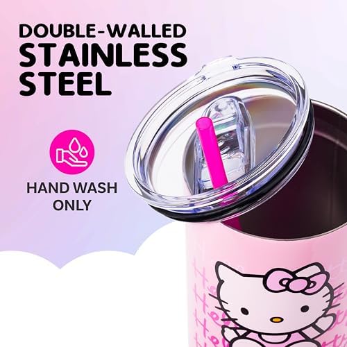 Silver Buffalo Sanrio Hello Kitty Waving, Stainless Steel Tumbler