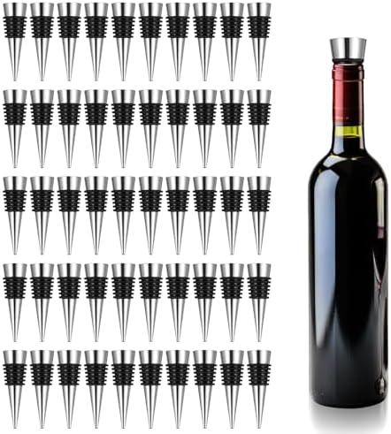 WLLHYF 50 PCS Wine Stopper Reusable Decorative Bottle Stoppers Vacuum