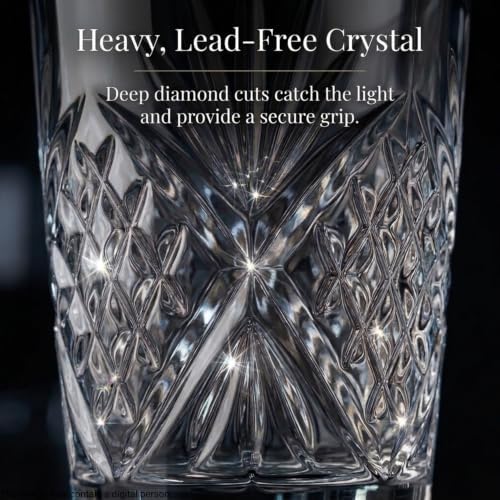 Godinger Dublin Crystal Cocktail Shaker with Lid - Glass Martini