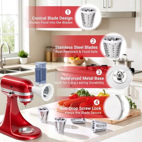 Cheese Grater Attachment for KitchenAid Stand Mixers