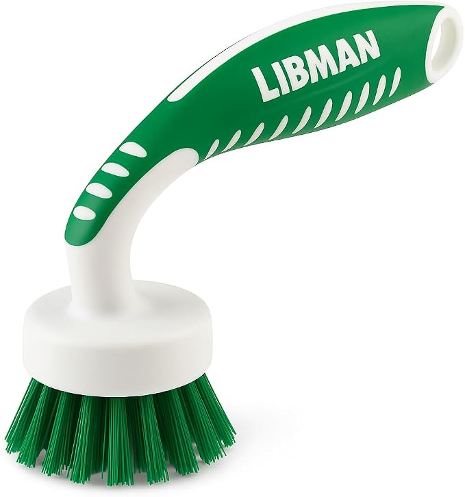 Libman Curved Kitchen Brush, Cleaning Scrub Brushes, Ergonomic Dish Scrubber - Image 2