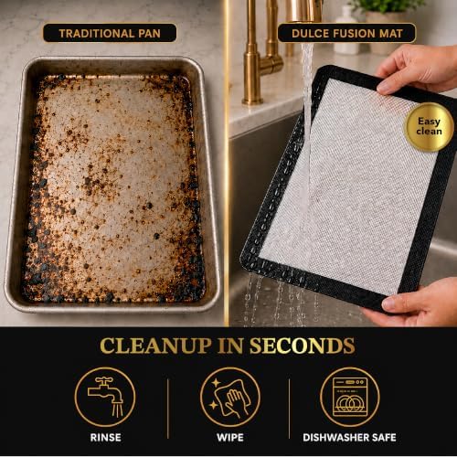 Silicone Baking Mats, 2-Pack Reusable Half-Sheet Liners