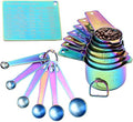 Kich 14 Piece Iridescent Rainbow Stainless Steel Measuring Cups and