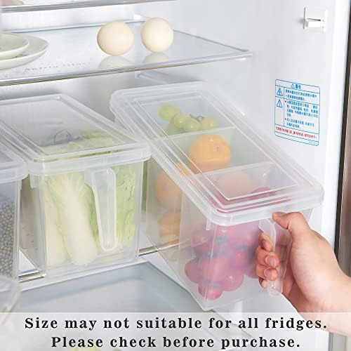 2-Pack Divided Veggie Storage Containers with Lids
