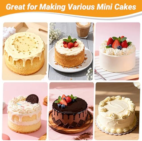Beasea 6 Inch Round Cake Pan Set of 2, Nonstick Aluminum Alloy