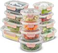 JoyJolt 24pc Borosilicate Glass Storage Containers with Lids