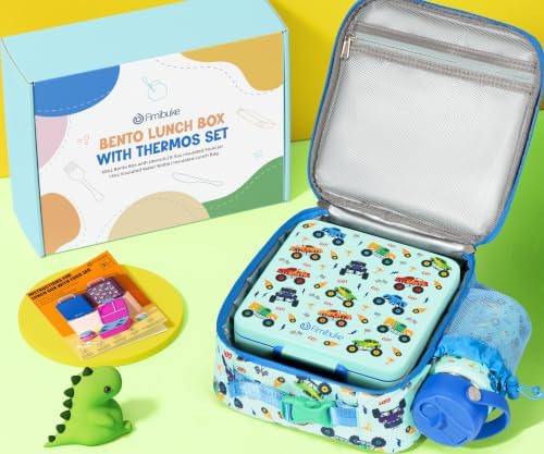 Fimibuke Kids Bento Lunch Box with Thermo, Lunch Bag, Kids Water