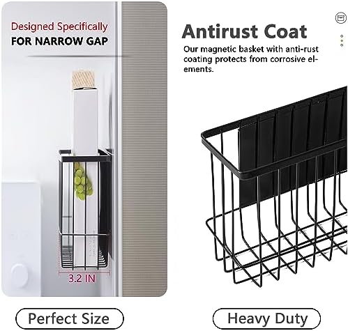 Magnetic Shelf Fridge Basket Bin for Washer Dryer