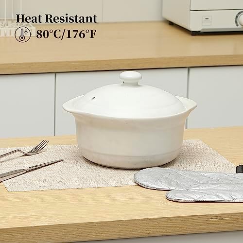 Beige Placemats Set of 4 - Heat-Resistant, Non-Slip Table Mats