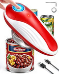 Rechargeable Electric Can Opener with Replaceable Blade & Smooth Edge