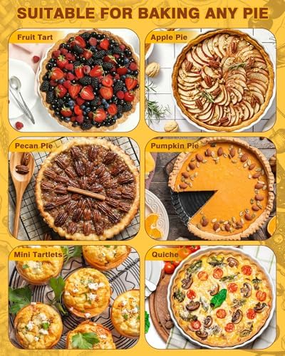 PLANTIONAL Baking Ceramic Pie Weights, Natural Stoneware For Pie
