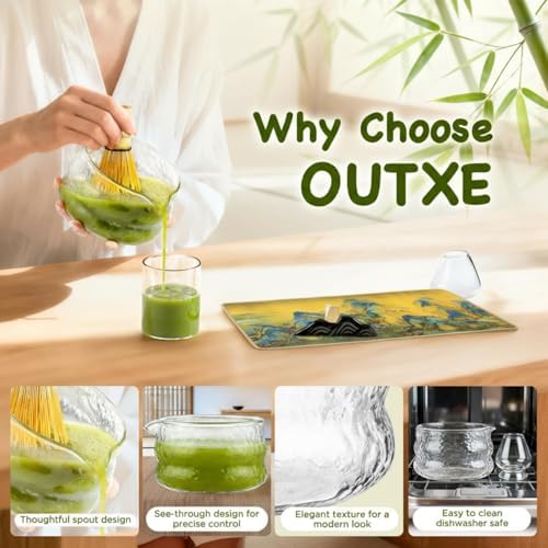OUTXE Matcha Whisk Set, 7 PCS Matcha Kit for Ceremony, with Clear