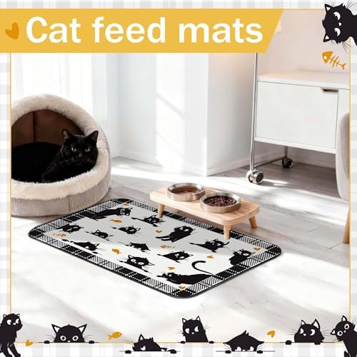 10 Pcs Black Cat Themed Kitchen Decor and Accessories - Sets 4 Kitchen