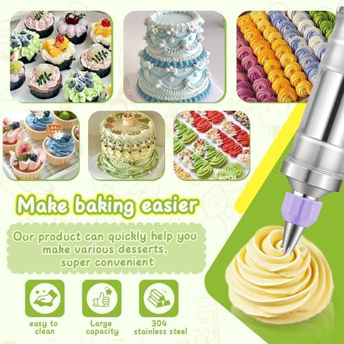 NOVANO Dessert Decorating Syringe Set, Frosting Piping Kit