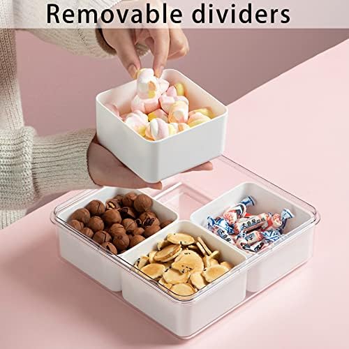 2 Pack Veggie Trays with 4 Removable Boxes
