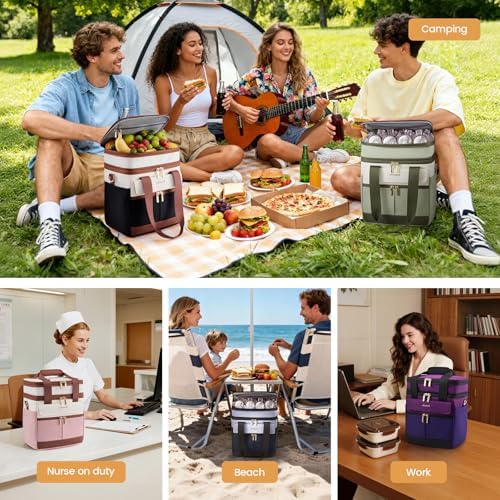 LOVEVOOK Insulated Lunch Box for Women,Large Adult Lunch Cooler Bag