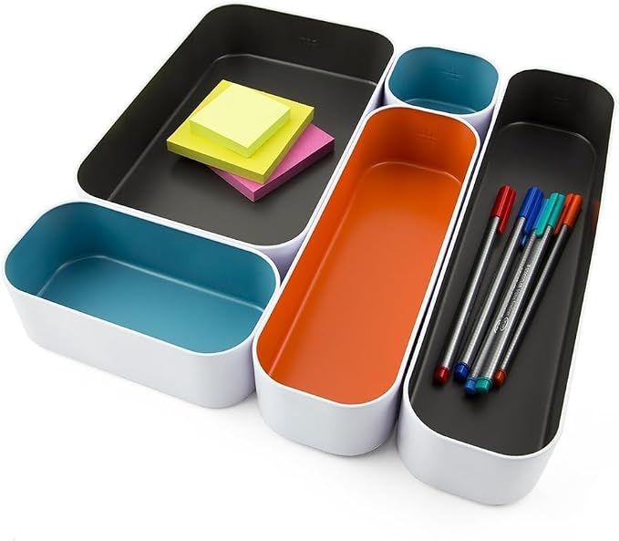 Three by Three Seattle 5 Piece Metal Organizer Tray Set - Image 5