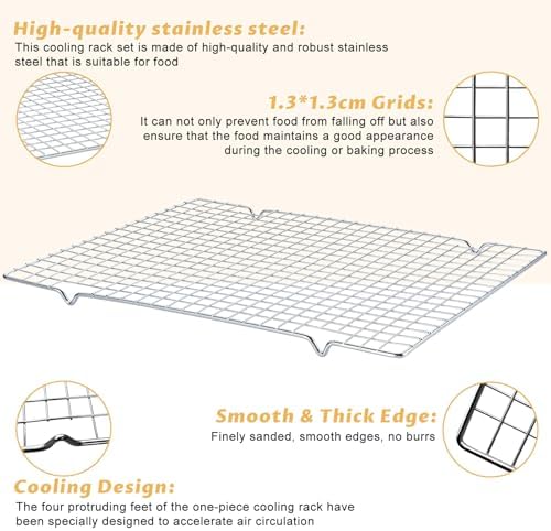 Baking Sheet with Cooling Racks - 17'' x 11" x 0.5" Carbon Steel