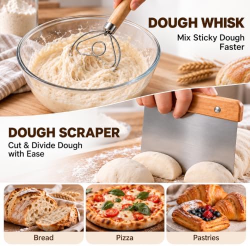 Sourdough Starter Kit, 9 Inch Round & 10 Oval