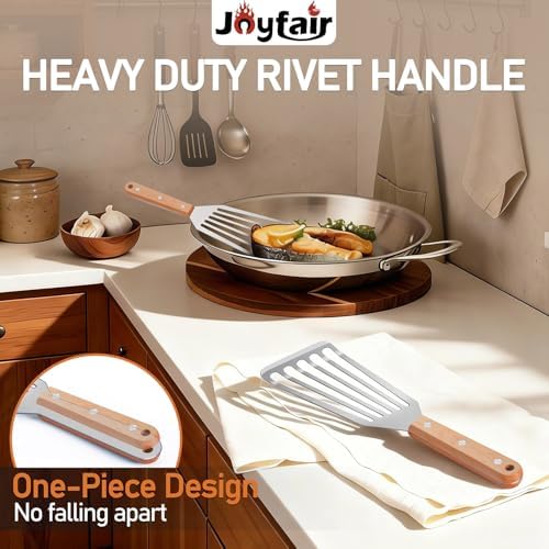 Joyfair Metal Fish Spatulas, 2 Pcs Stainless Steel Turner