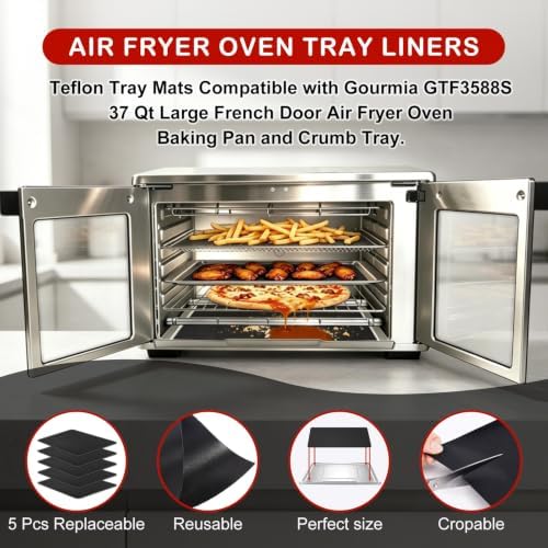 Air Fryer Liners Reusable for Gourmia French Door Air Fryer Oven