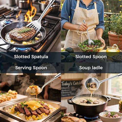 18/0 Stainless Steel Kitchen Utensil Set, Pack of 4