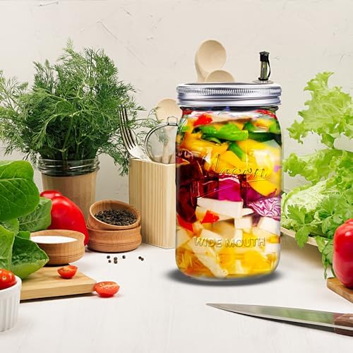 32 oz Mason Jars, 12 Pack with Airtight Lids