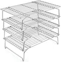 P&P CHEF 4-Tier Cooling Rack Set, Stainless Steel Stackable 15" x 10"