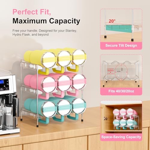 Reusable Stackable with Handle Compartment Water Bottle Tumbler