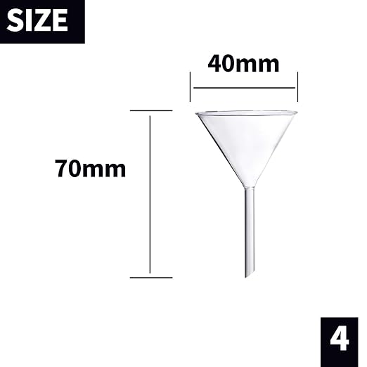 Glass Funnel Set, 50mm & 40mm Diameter - Image 5