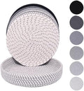 10 Inch Trivets for Hot Dishes, 6 Pack Hot Pads with Storage Basket