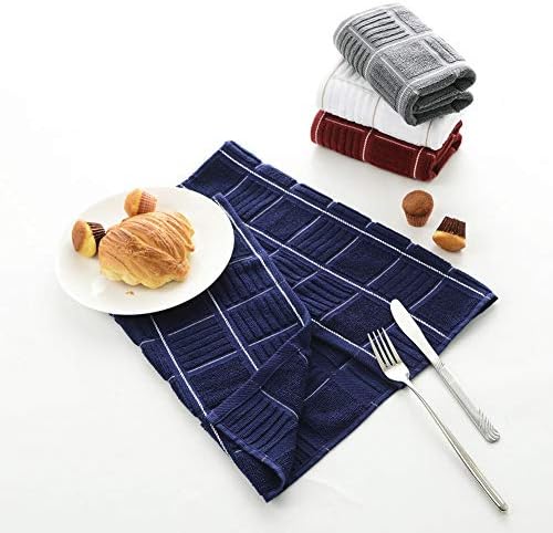 Anyi 100% Cotton Kitchen Towels, Absorbent Dish Towels with Hanging