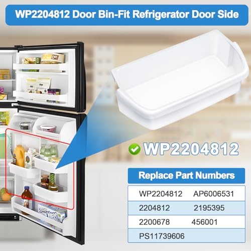 WP2204812 2204812 Refrigerator Door Shelf Bin Replacement Compatible