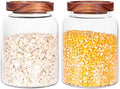 Glass Storage Jars with Airtight Lids, Set of 2 42 FL OZ (1250ml)