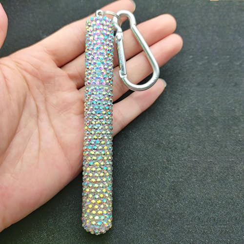 1 Pack Rhinestone Collapsible Stainless Steel Straw, Portable Straw
