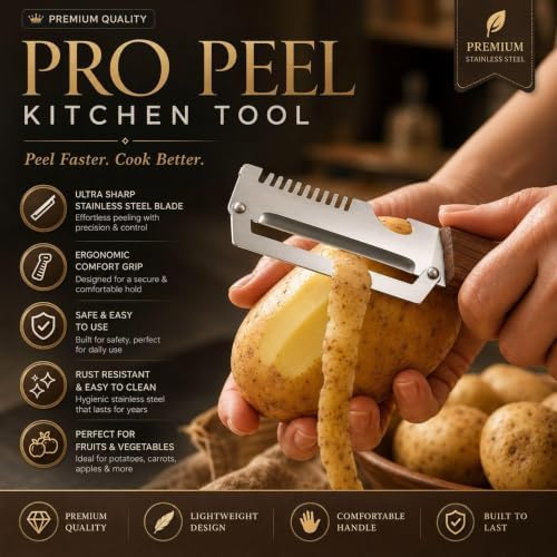 Multifunctional Vegetable Peeler 2 Pack – Stainless Steel Julienne
