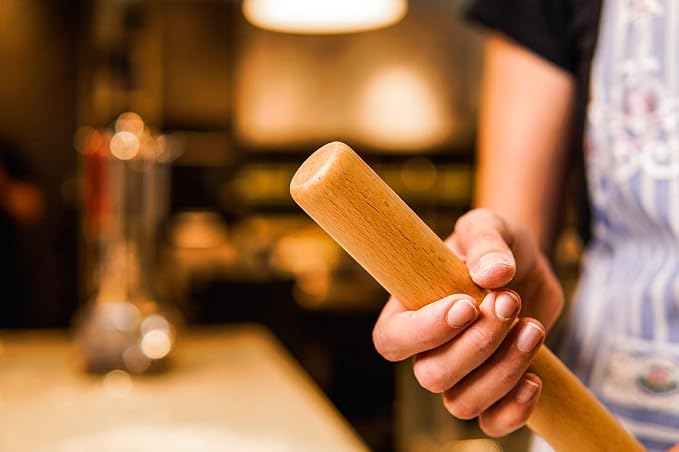 Wood Rolling Pin Dough Roller, Wooden Rolling Pin - Image 6