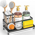 Cisily Kitchen Sink Caddy Organizer with Dish Brush Holder