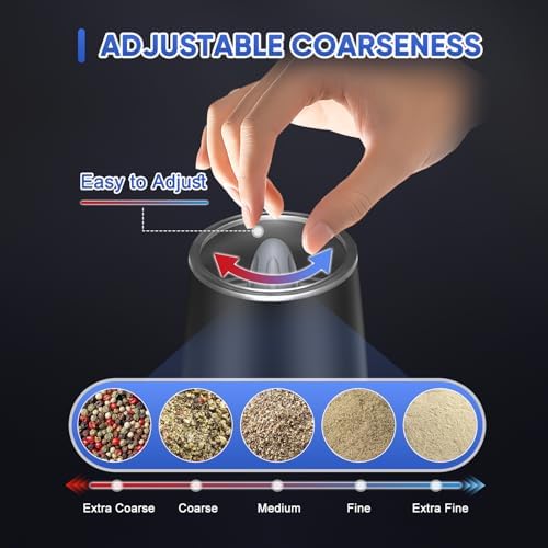 RECHARGEABLE - Gravity Electric Pepper and Salt Grinder Set