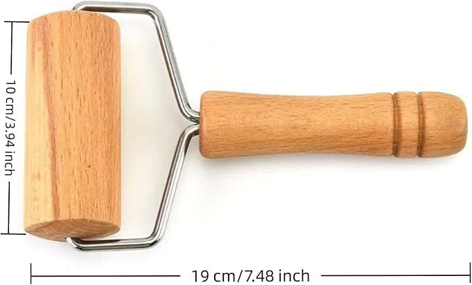 Stainless Steel & Beechwood Rolling Pin - Image 2