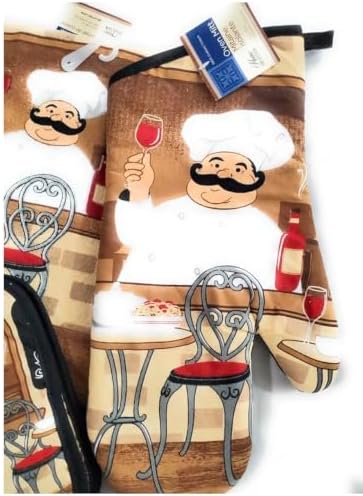 Collection Italian Chef Decor 7Piece Printed Kitchen Linen Set