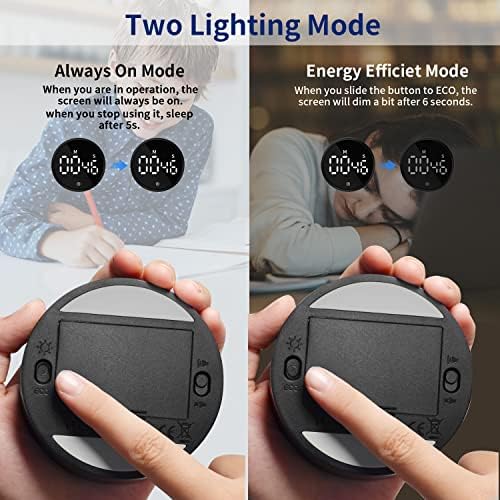 Kitchen Timer with Large LED Display, Adjustable Volume