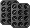 Tiawudi Mini Fluted Tube Cake Pan, 12 Cavity Baking Pan, Non-stick