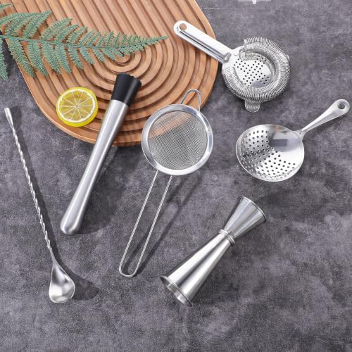 6 Pack Cocktail Strainer Set, Bar Tools Stainless Steel Includes